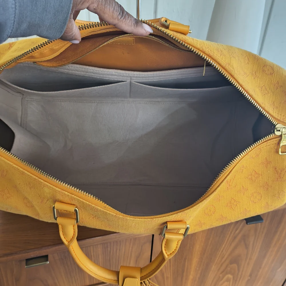Louis Vuitton Ocre Orange Denim Limited Edition Keepall 50 - Picture 15 of 16